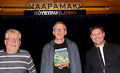 Arto Nuotio, Martti Vainio ja Leif Lindeman sanovat kaiken olevan valmiina, joten Höyrypaviljongin tanssikausi voi käynnistyä.