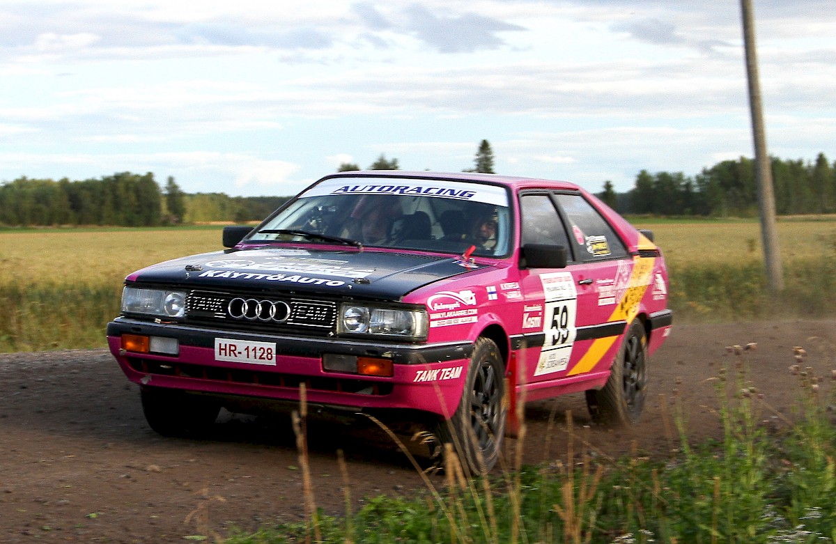 Kimmo Korpela ulkoiluttaa tulevassa Ähtärin Autopirtti Rallissa nostalgista Audi Coupe Quattroa.