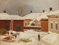 Magnus von Wright: Liljestrandin talo talvella (1860), Ateneumin taidemuseo, Kansallisgalleria