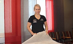 Petra Olli sai VM Carpetilla vinkkejä kotinsa sisutukseen.