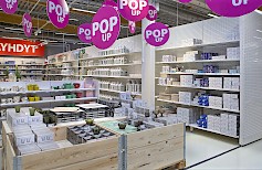 Iittalan ja Arabian uusi Pop-up osasto on Kyläkaupan Tavarapuodin Koti-osaston yhteydessä.