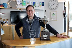 JGS:n toiminnanjohtaja sekä Lappajärven Loma-Golf Oy:n toimitusjohtaja Keijo Keskinen on iloinen seuran saamasta tunnustuksesta.