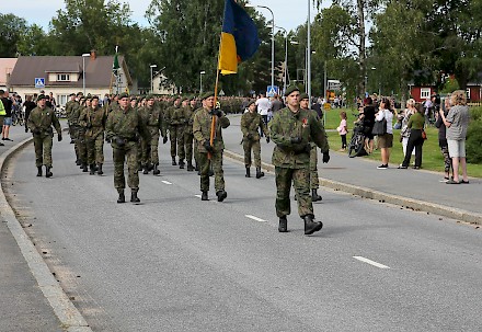 Ohimarssin Kuortaneen keskustiellä johti everstiluutnantti Paavo Kärnä.
