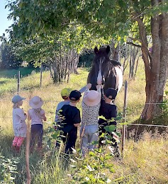 Myös hevonen ja lapset ovat hyväntekeväisyyden asialla.
