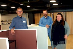 2. Iloinen Nordic Floors –porukka vasemmalta: Erkki –Jussi Aho, Jukka-Pekka Kallio ja Salla Jokiaho.