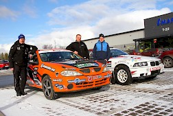 Juha Ahoketo (vas.), Lauri Ahoketo ja Jaakko Ollikkala nostivat Team Pohjankyrön UA:n F-cupin tiimimestaruuden kärkipaikalle talvikauden päätteeksi. (Kuva: JiiVee Korpela)