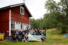 Luontoliiton leiriläiset Getskärin saarella. Kuva: Tuuli Hongisto, Luontoliitto.