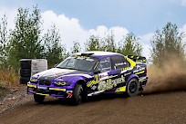 Rallisprintin kaksivetoisten autojen hallitseva Suomen mestari, Laihian Mika Lemmetti, tulee Kyrönmaan kierrokselle SM-piikkipaikalta. (Kuva: Timo Uimi / AKK)