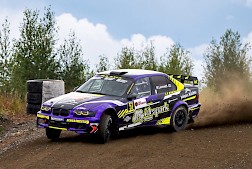 Rallisprintin kaksivetoisten autojen hallitseva Suomen mestari, Laihian Mika Lemmetti, tulee Kyrönmaan kierrokselle SM-piikkipaikalta. (Kuva: Timo Uimi / AKK)