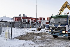 Kyläkaupan uuden, upean sisäänkäynnin rakennustyöt on aloitettu.