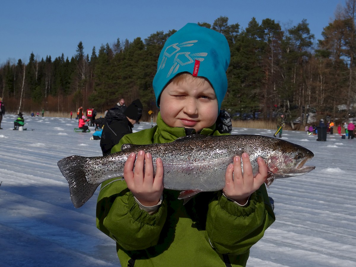 Viime vuonna Iivari Huhtala Sapsalammelta sijoittui toiseksi Mini Miljoona Pilkin 1-2-luokkalaisten sarjassa 1,19 kg saaliillaan.